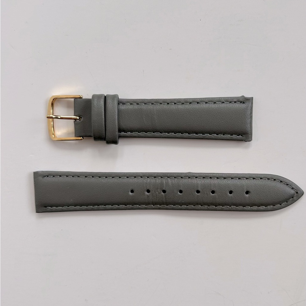 Watchband Gray leather watch band 18 mm wide SUPER FAST SHIPPING